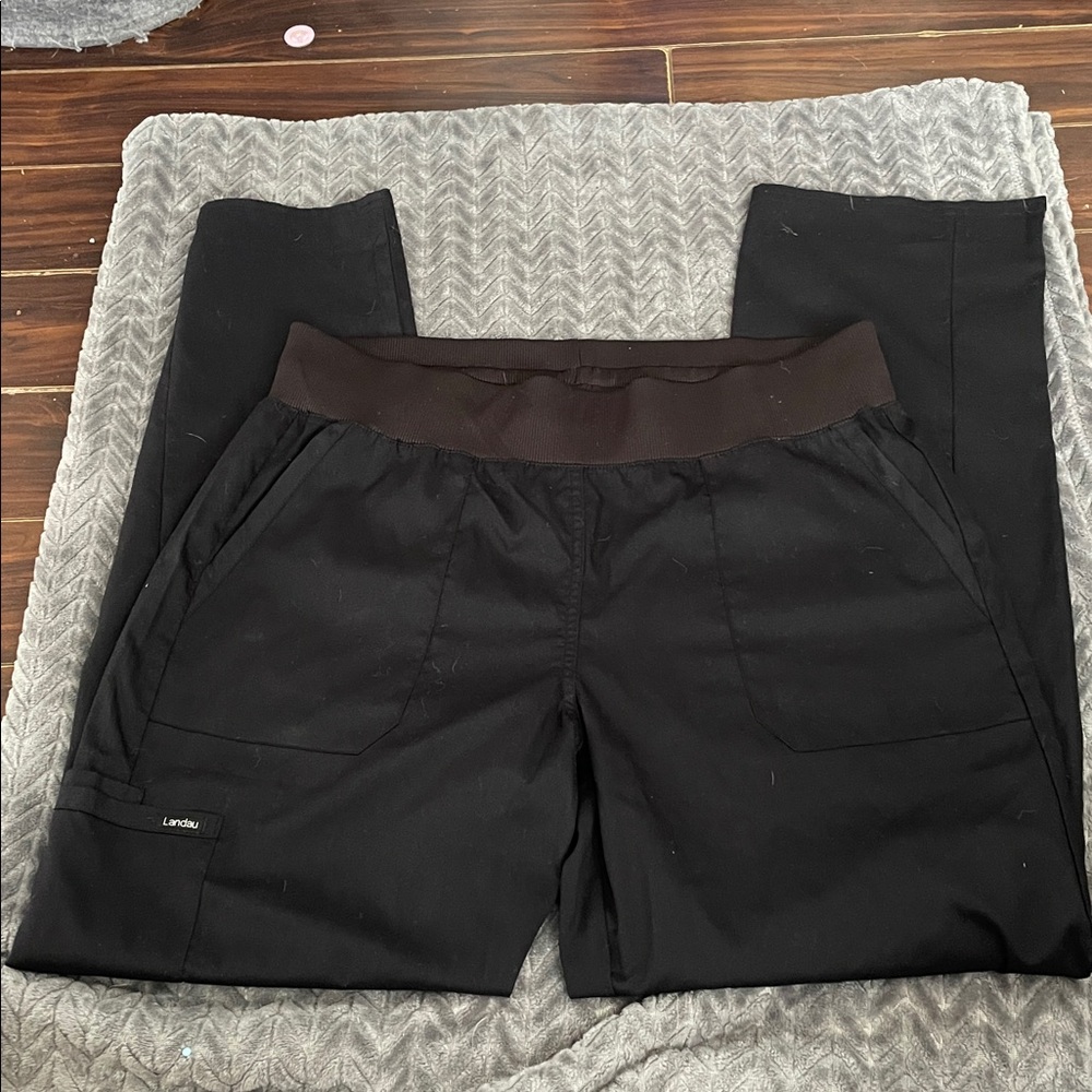 Landau Black Scrub Pants